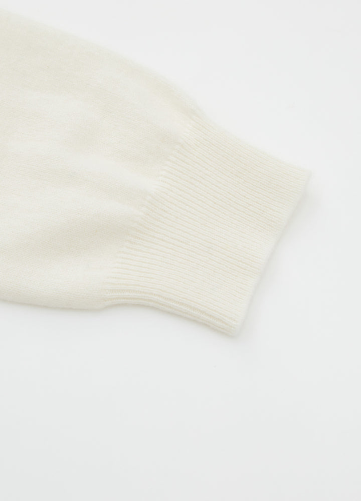 Cashmere Cable-Yoke Striped Jumper