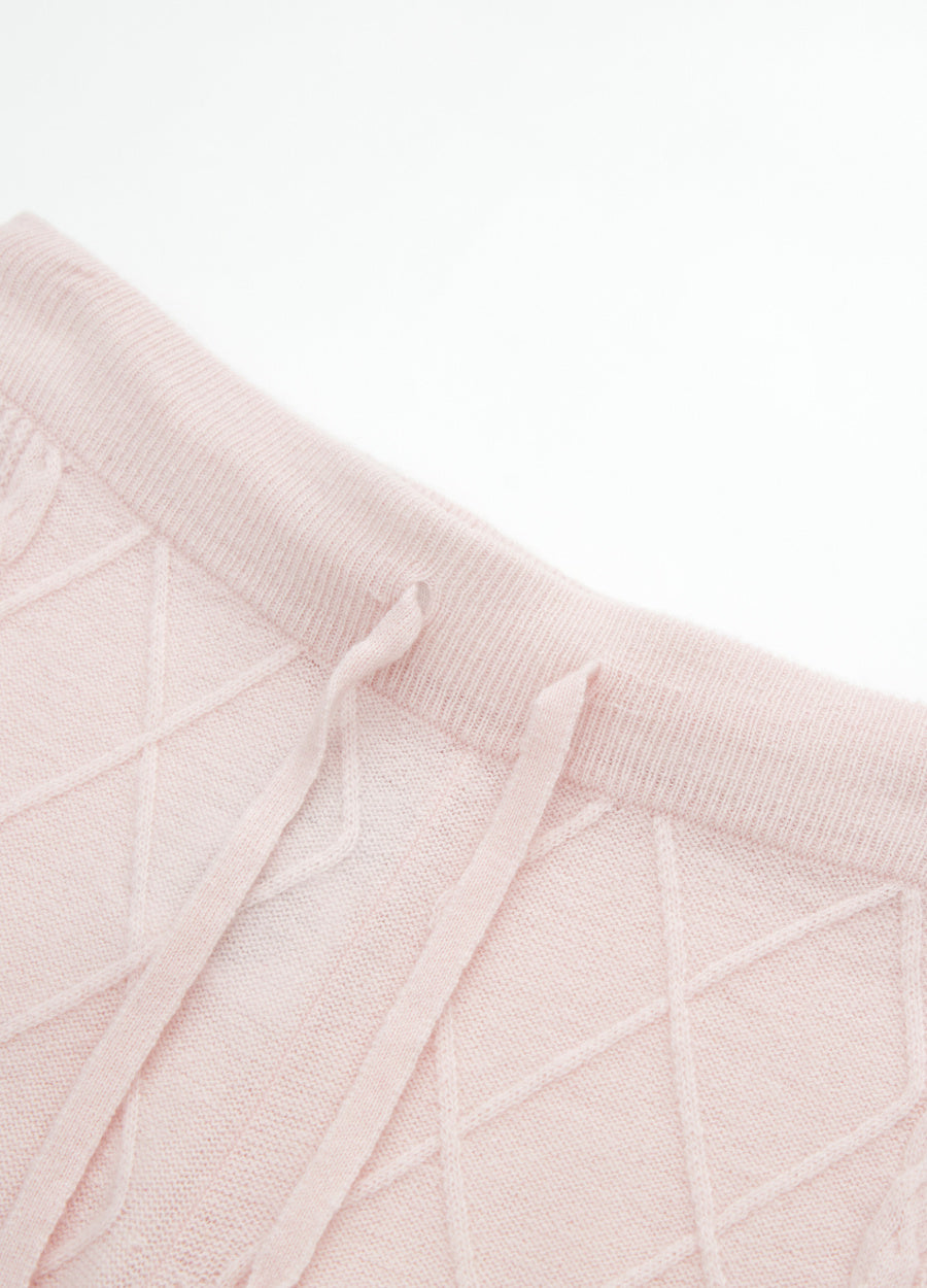 Cashmere Diamond Cable Trousers