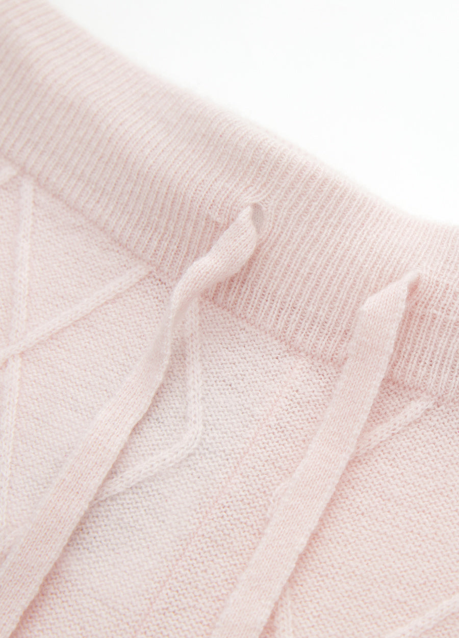 Cashmere Diamond Cable Trousers
