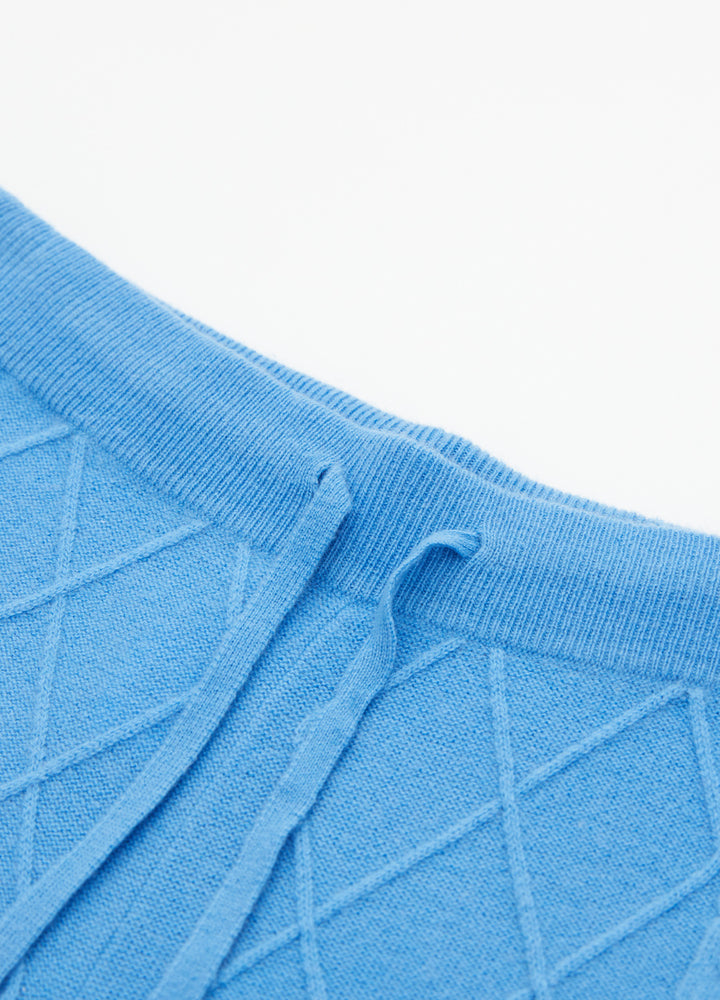 Cashmere Diamond Cable Trousers
