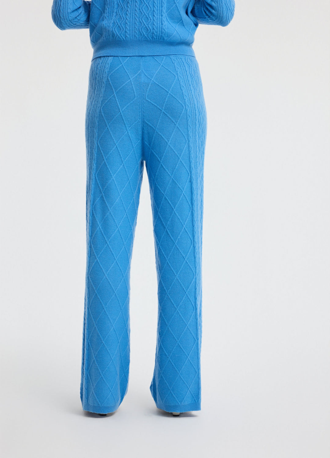 Cashmere Diamond Cable Trousers