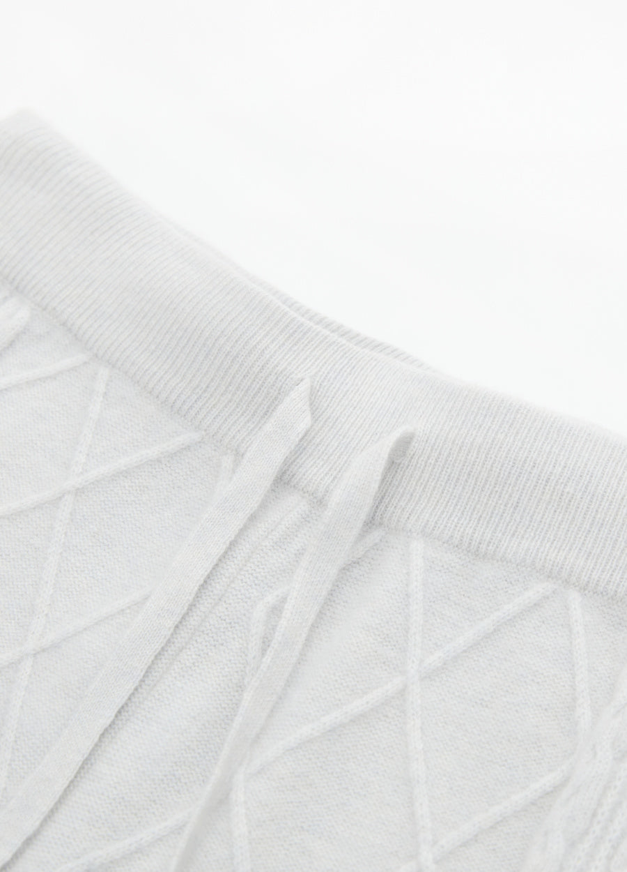 Cashmere Diamond Cable Trousers