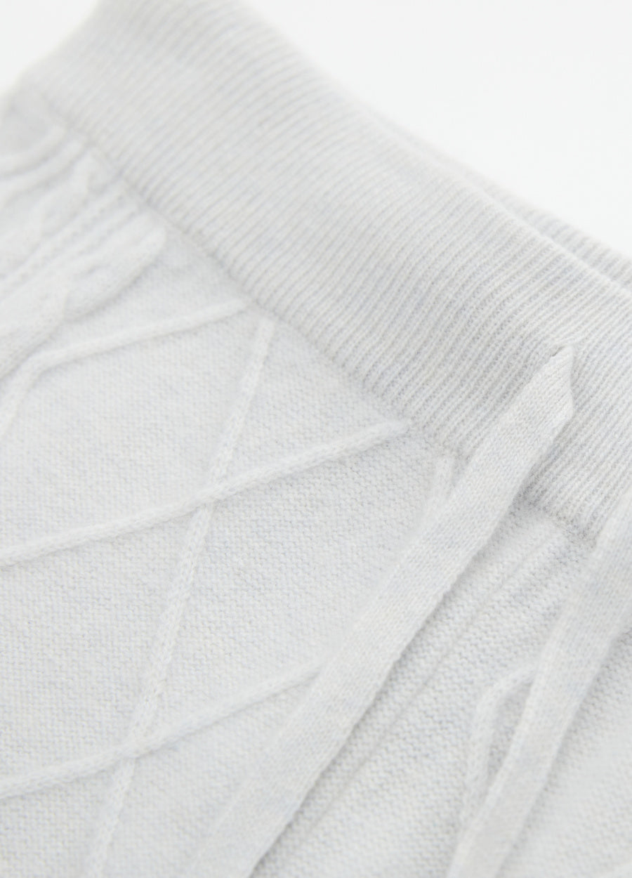 Cashmere Diamond Cable Trousers