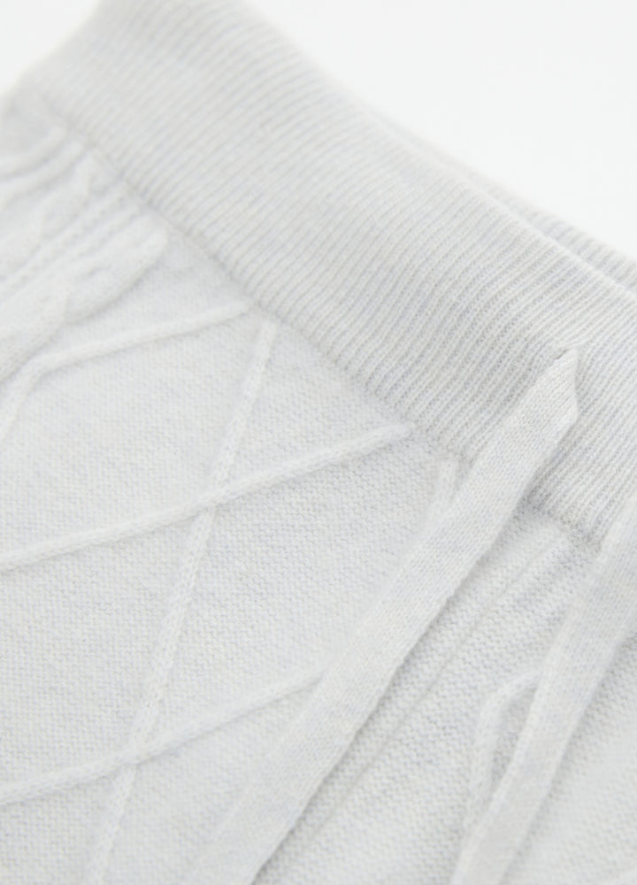 Cashmere Diamond Cable Trousers
