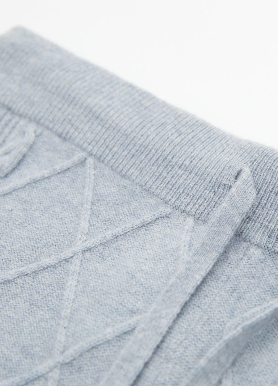 Cashmere Diamond Cable Trousers