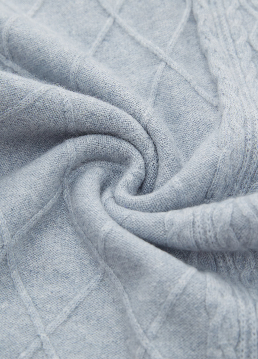 Cashmere Diamond Cable Trousers