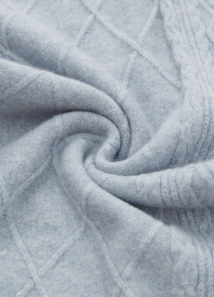 Cashmere Diamond Cable Trousers