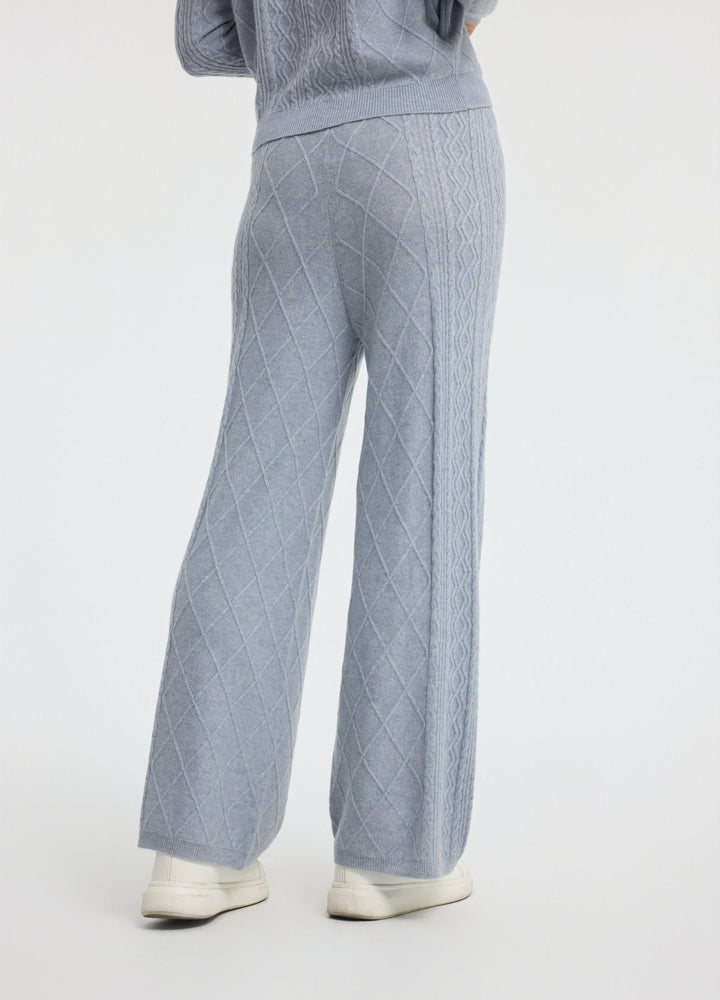 Cashmere Diamond Cable Trousers