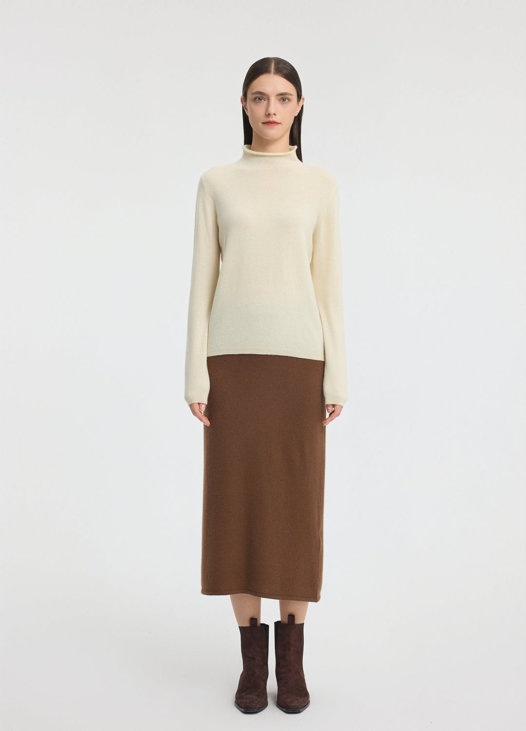 Cashmere Dulwich Funnel-Neck Jumper