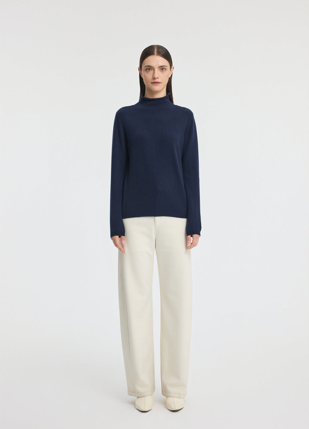 Cashmere Dulwich Funnel-Neck Jumper