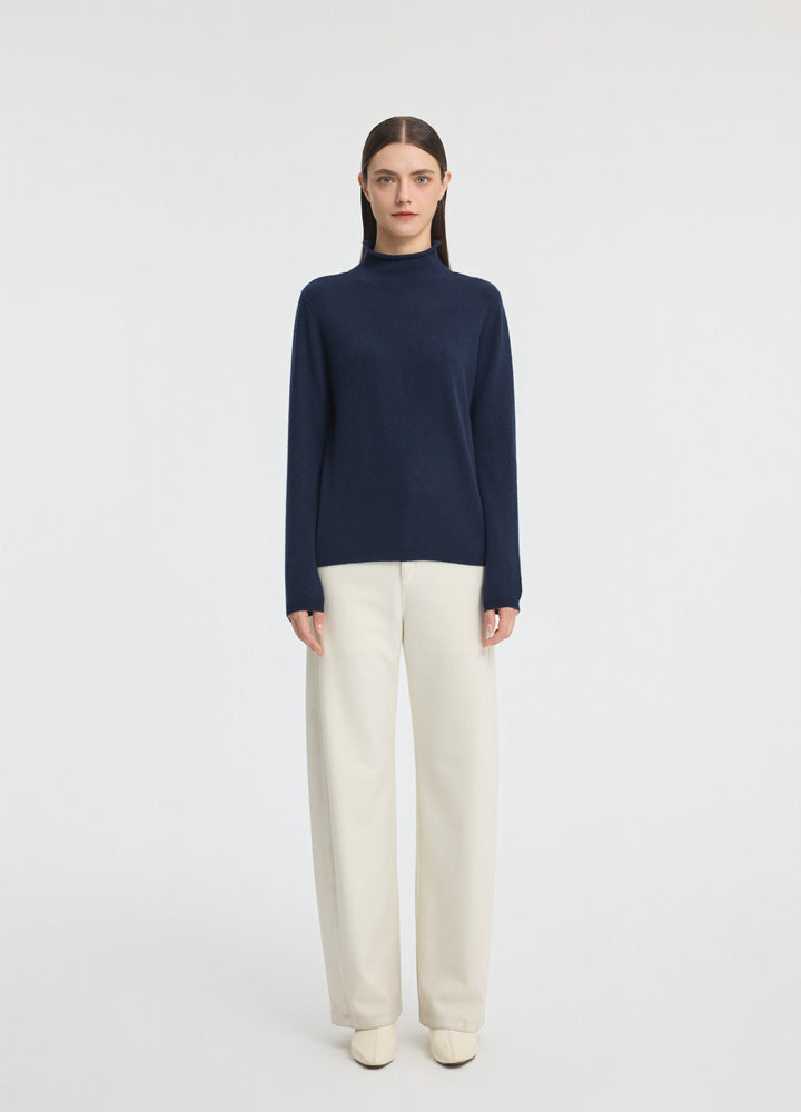 Cashmere Dulwich Funnel-Neck Jumper