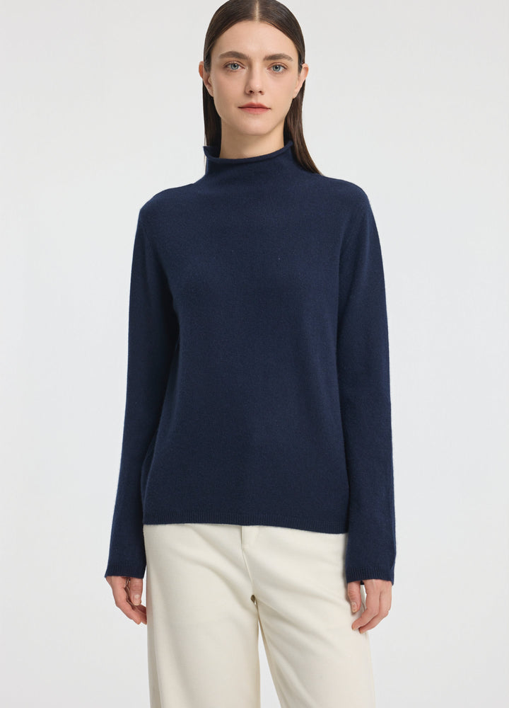 Cashmere Dulwich Funnel-Neck Jumper