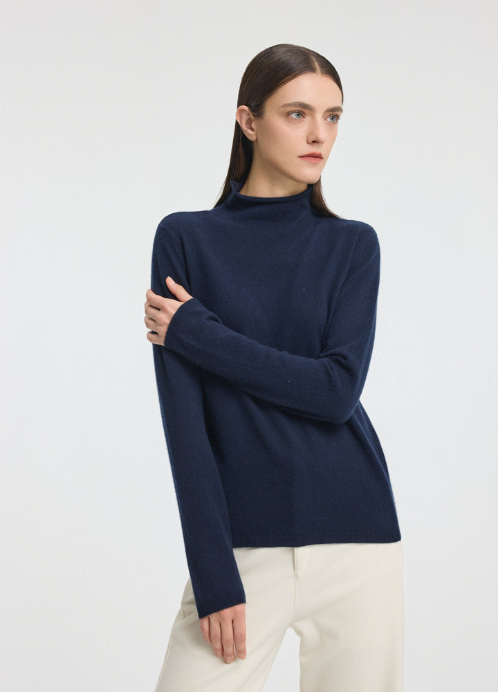 Cashmere Dulwich Funnel-Neck Jumper