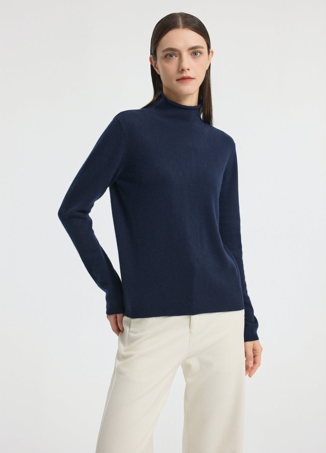 Cashmere Dulwich Funnel-Neck Jumper