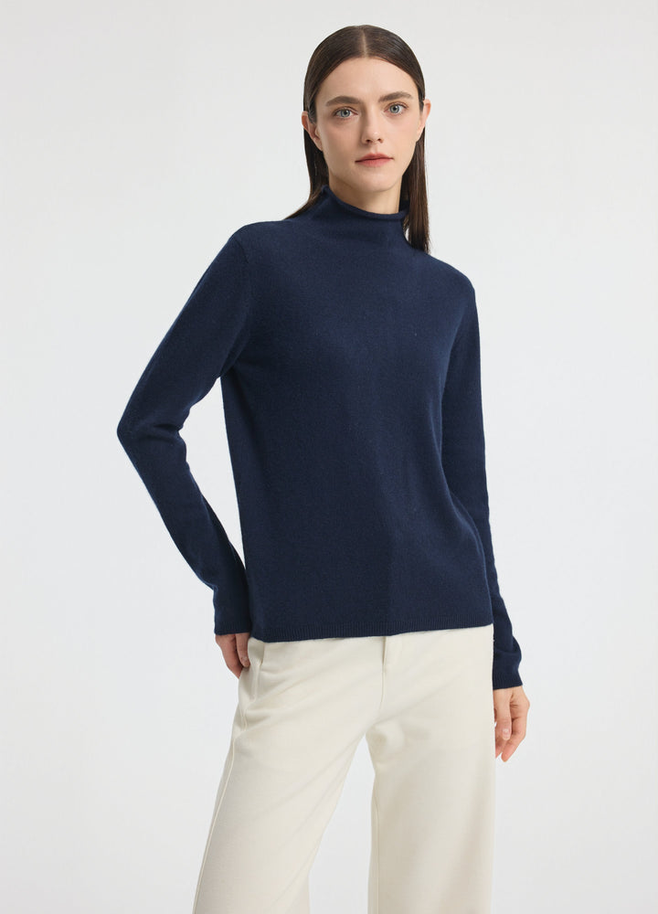 Cashmere Dulwich Funnel-Neck Jumper