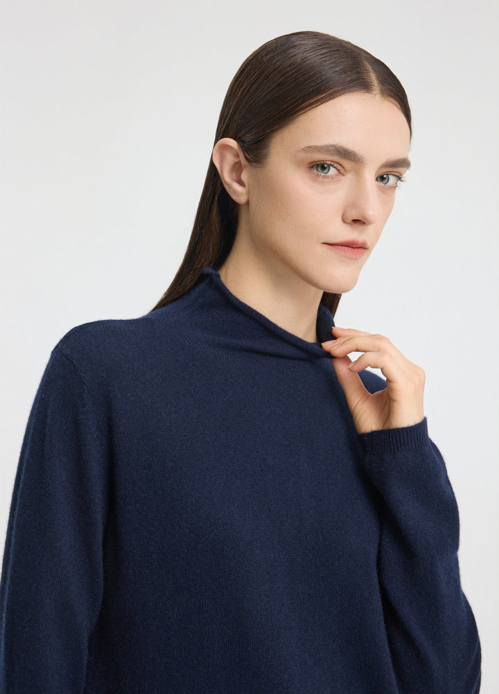 Cashmere Dulwich Funnel-Neck Jumper