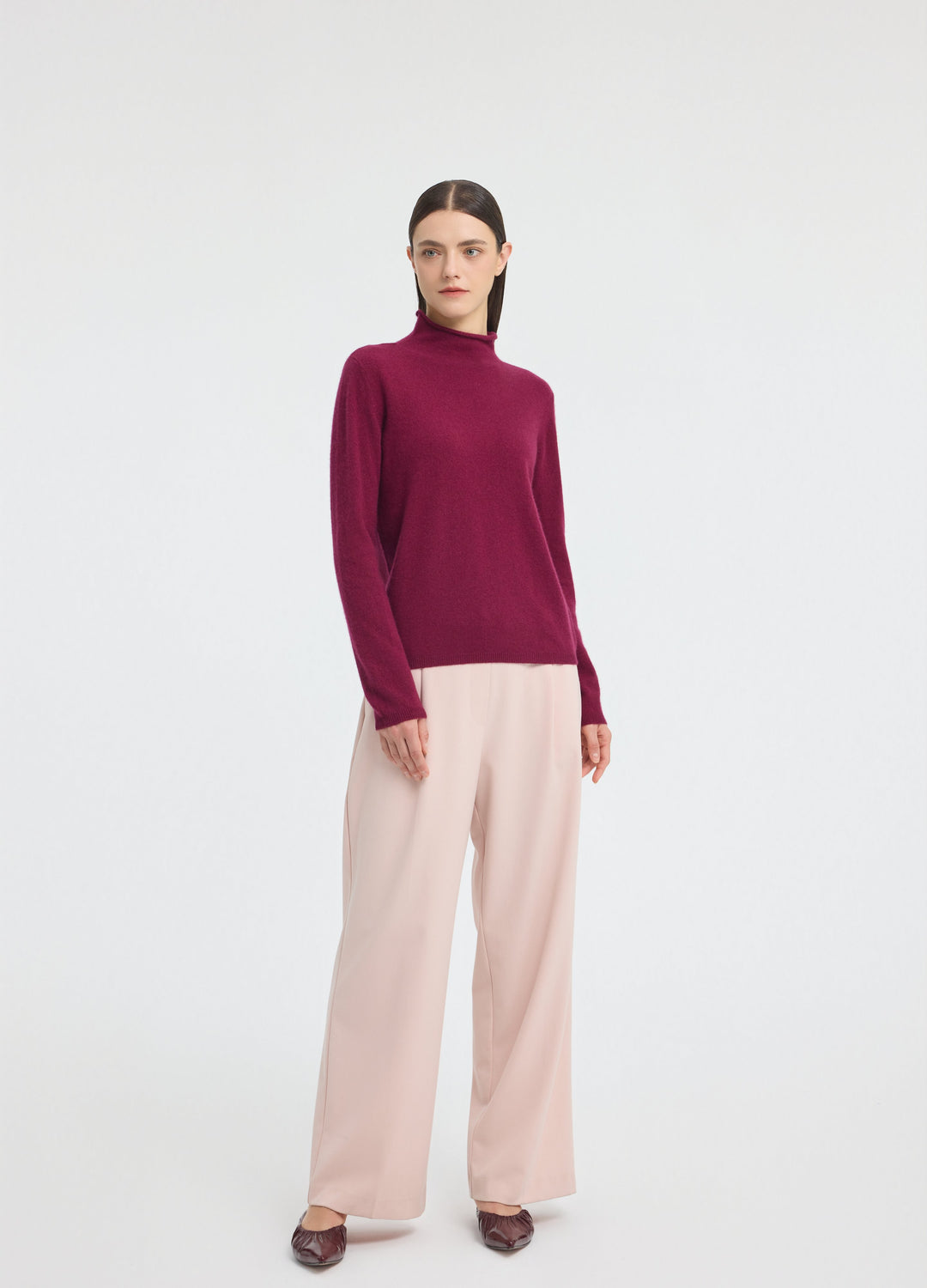 Cashmere Dulwich Funnel-Neck Jumper