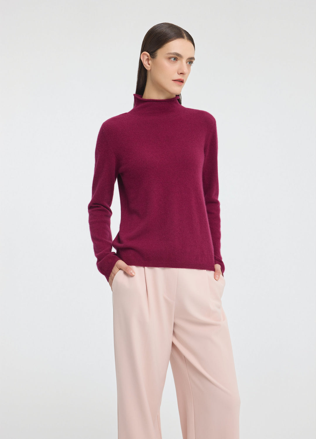 Cashmere Dulwich Funnel-Neck Jumper
