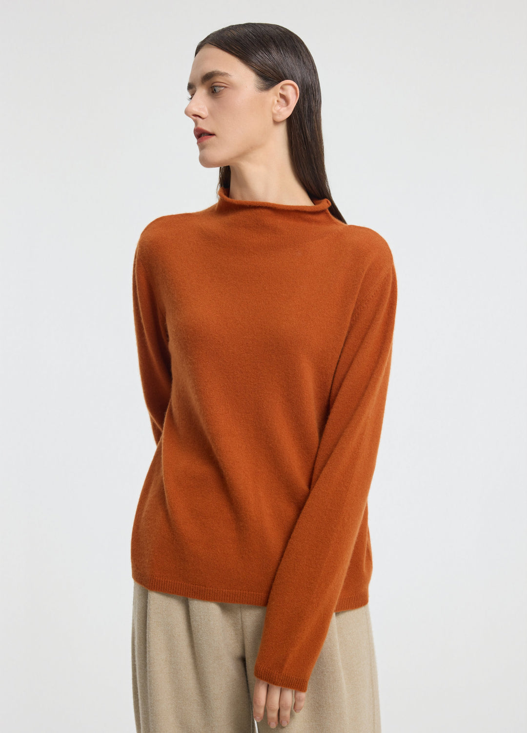 Cashmere Dulwich Funnel-Neck Jumper