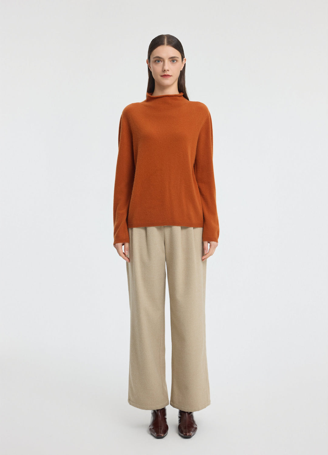 Cashmere Dulwich Funnel-Neck Jumper