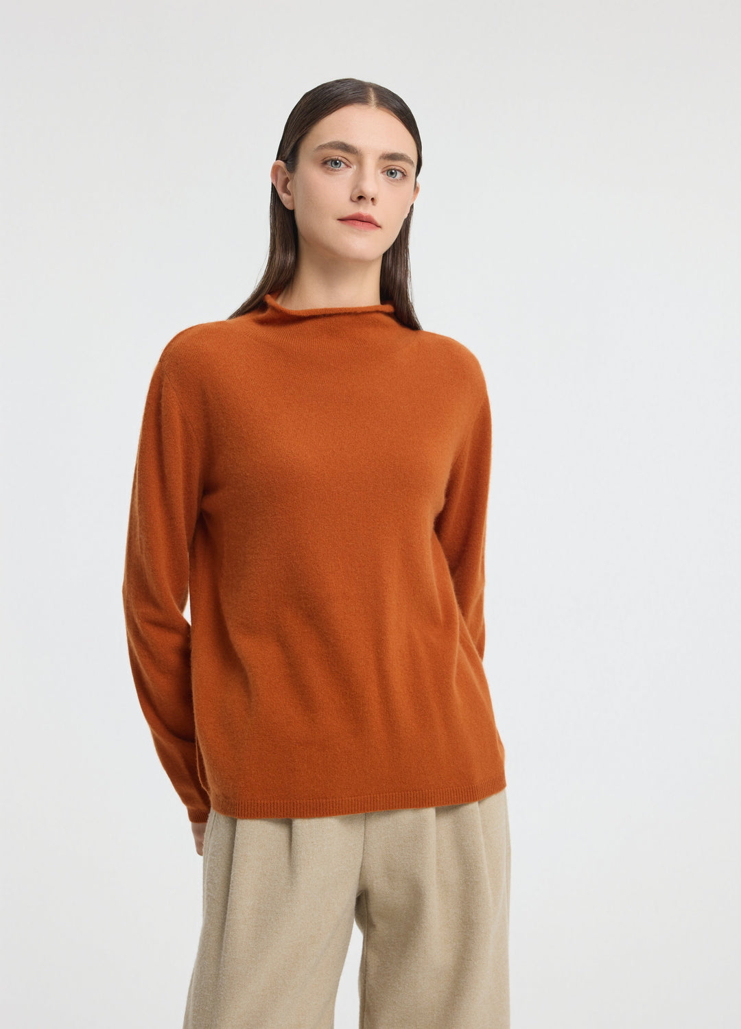 Cashmere Dulwich Funnel-Neck Jumper