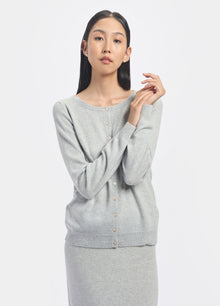 Cashmere Crew Neck Cardigan