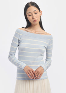 Cashmere Stripy Boat Neck