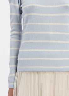 Cashmere Stripy Boat Neck