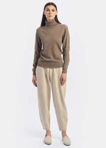 Cashmere Polo-Neck Top