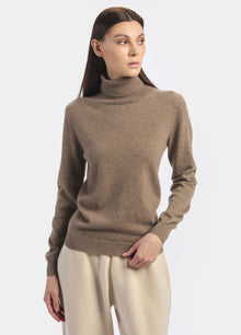Cashmere Polo-Neck Top