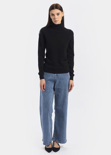 Cashmere Polo-Neck Top