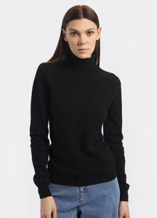 Cashmere Polo-Neck Top