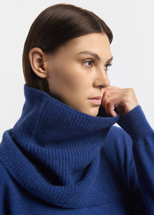 Cashmere Ribbed Snood With Slit