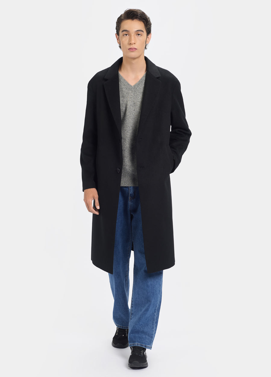 Cashmere Men's Lapel Collar Coat