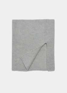 Cashmere Ribbed Snood With Slit