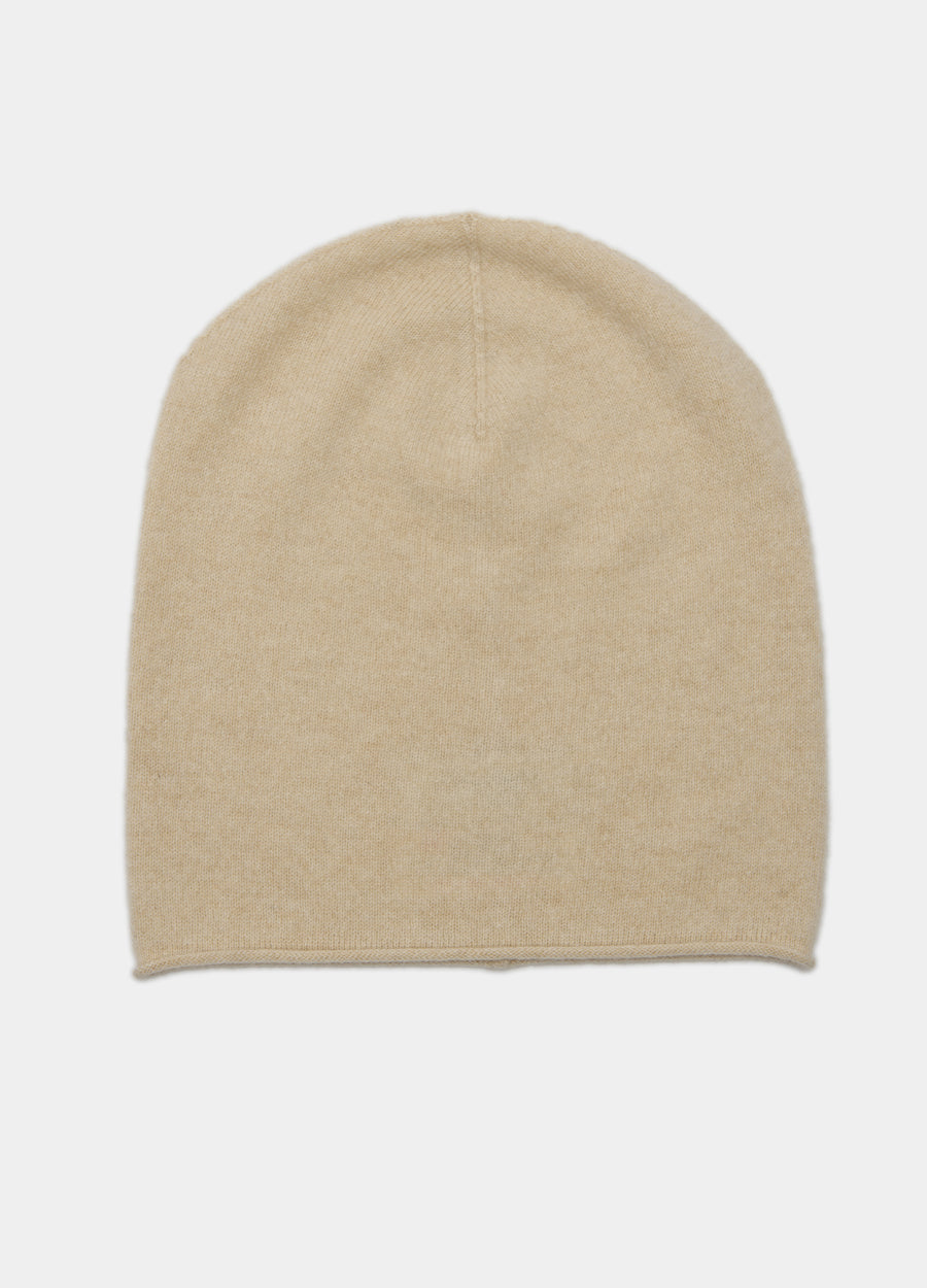 Denner cashmere Knitted Hat (Classic Colours) in Antique White, view 2