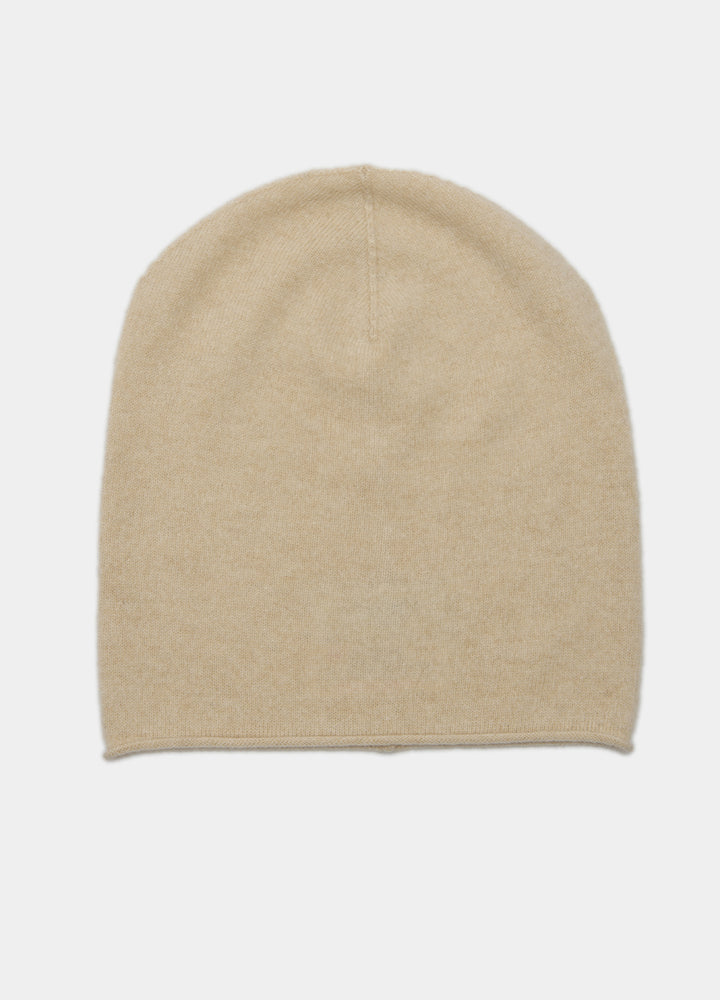 Denner cashmere Knitted Hat (Classic Colours) in Antique White, view 2