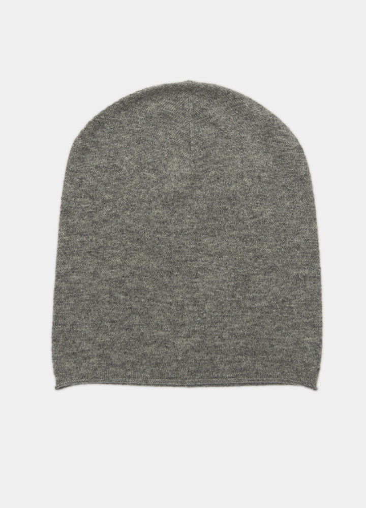 Denner cashmere Knitted Hat (Classic Colours) in Derby Grey, view 5