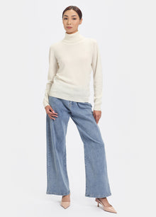 Cashmere Polo-Neck Top