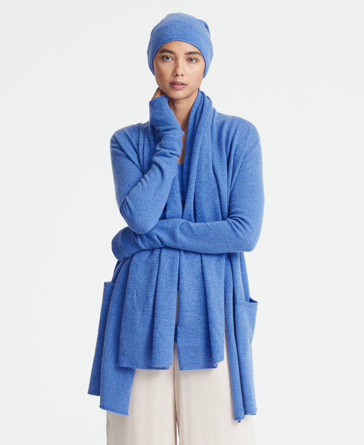 Denner cashmere Knitted Hat (Classic Colours) in Carolina, view 2