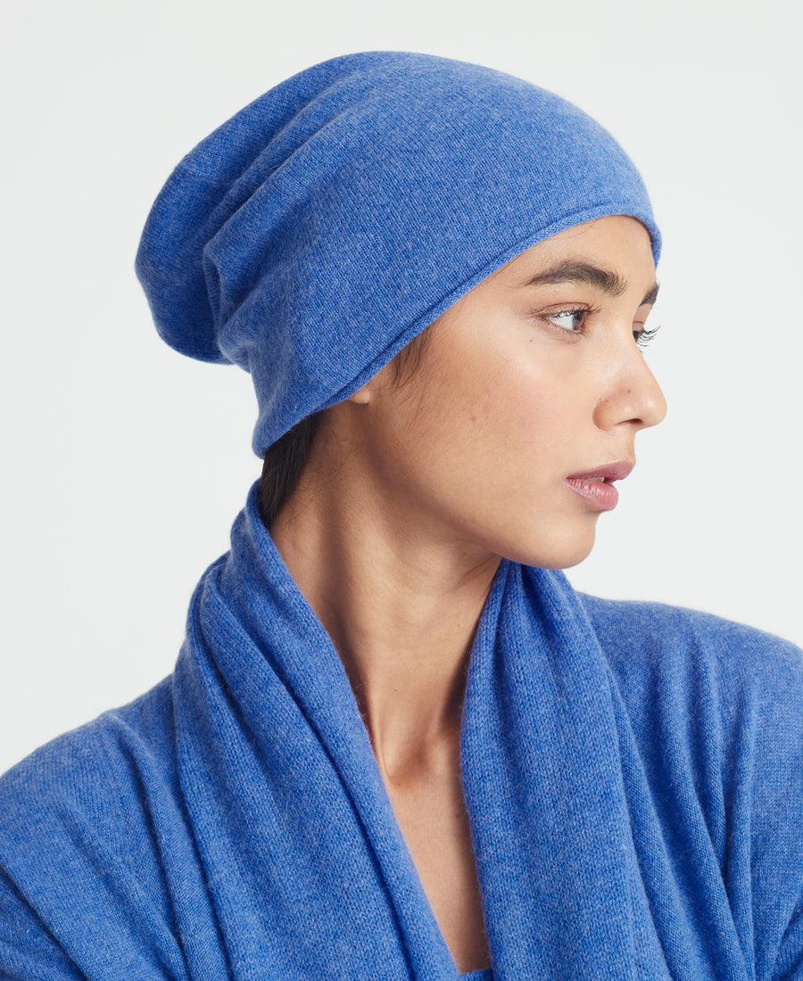 Denner cashmere Knitted Hat (Classic Colours) in Carolina, view 4