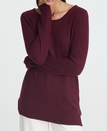 Cashmere Scoop Neck Tunic