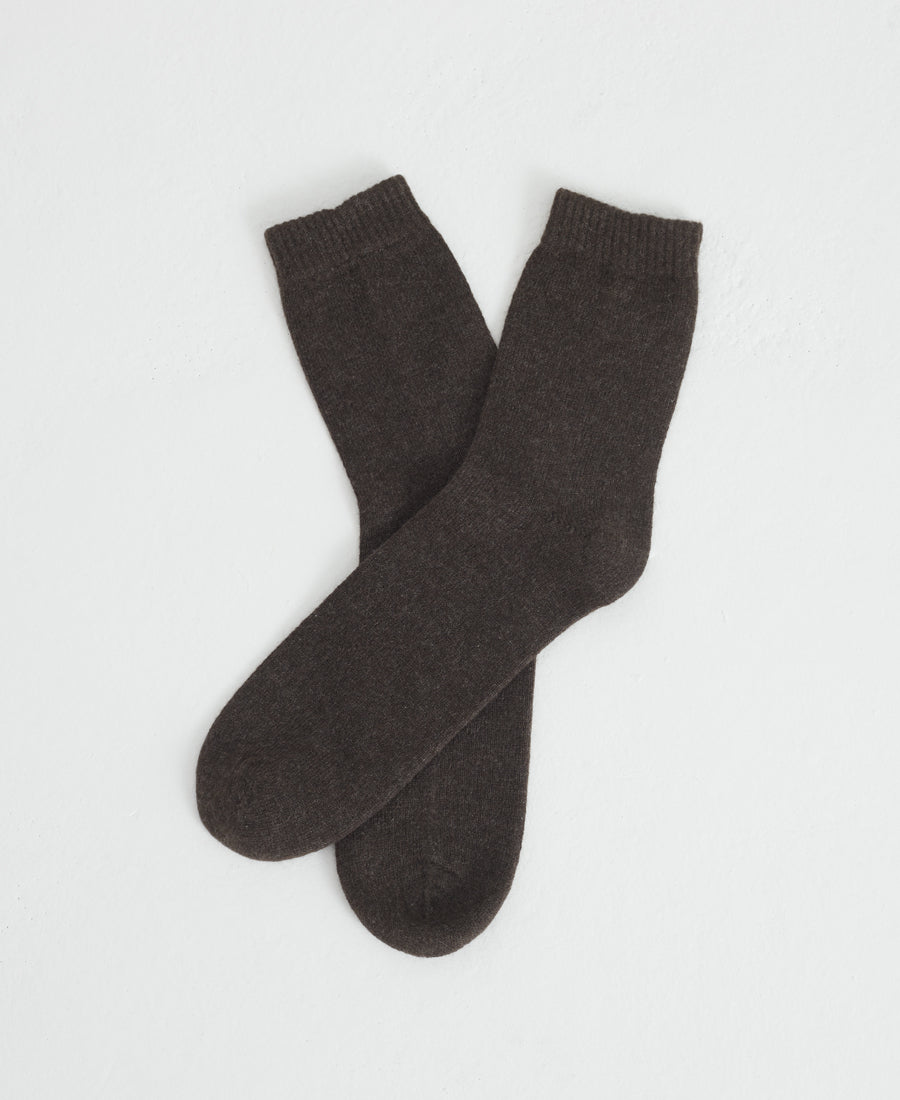 Denner cashmere Socks in Khaki