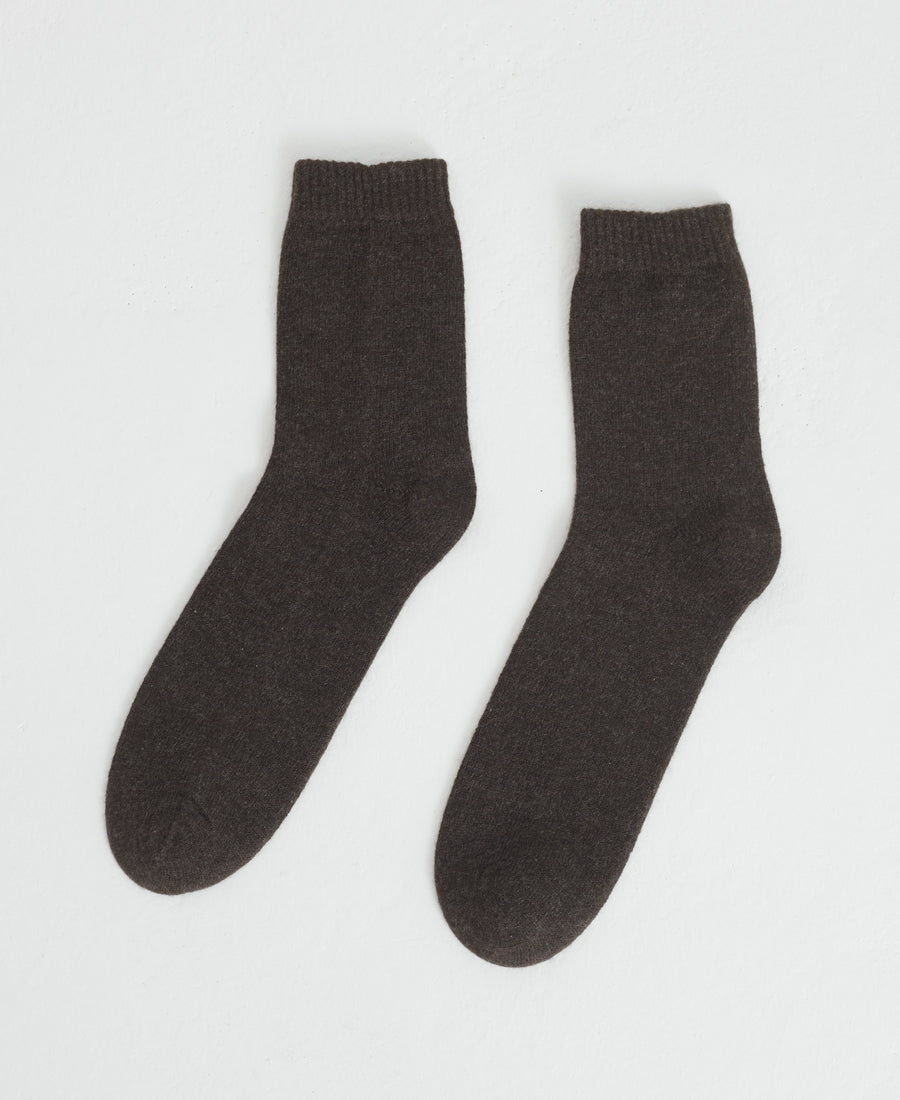 Denner cashmere Socks in Khaki, view 2