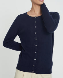 Cashmere Crew Neck Cardigan