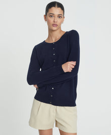 Cashmere Crew Neck Cardigan