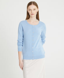 Cashmere Crew Neck Cardigan