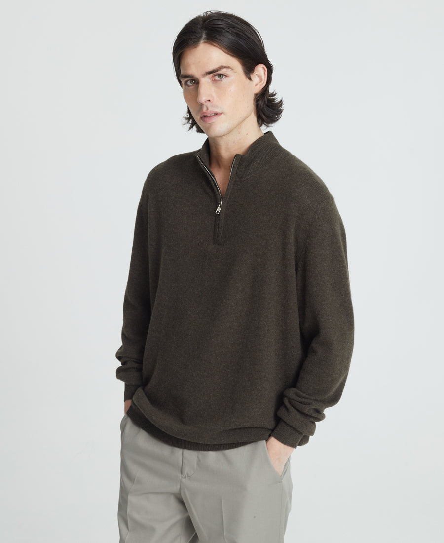 Cashmere Men's Half Zip