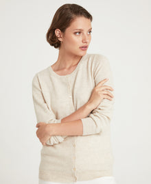 Cashmere Crew Neck Cardigan