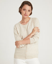 Cashmere Crew Neck Cardigan